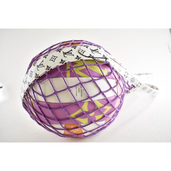 Louis Vuitton SS20 Pink White Black Monogram Giant Volleyball Purple Net Bag - Picture 12 of 16